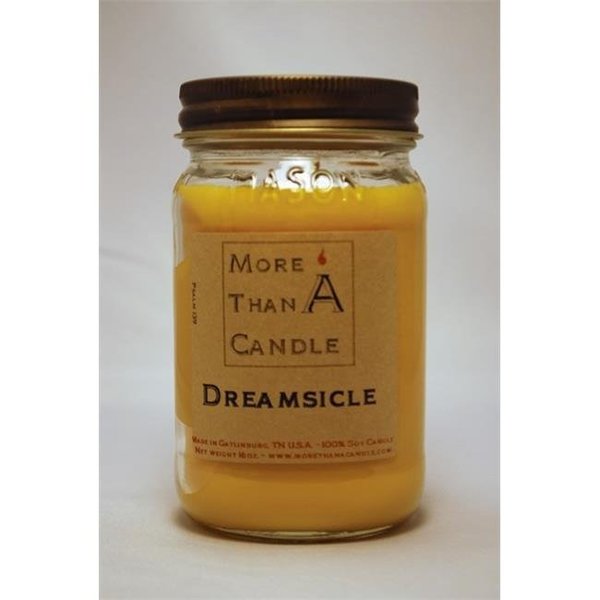 More Than A Candle More Than A Candle DMS16M 16 oz Mason Jar Soy Candle; Dreamsicle DMS16M
